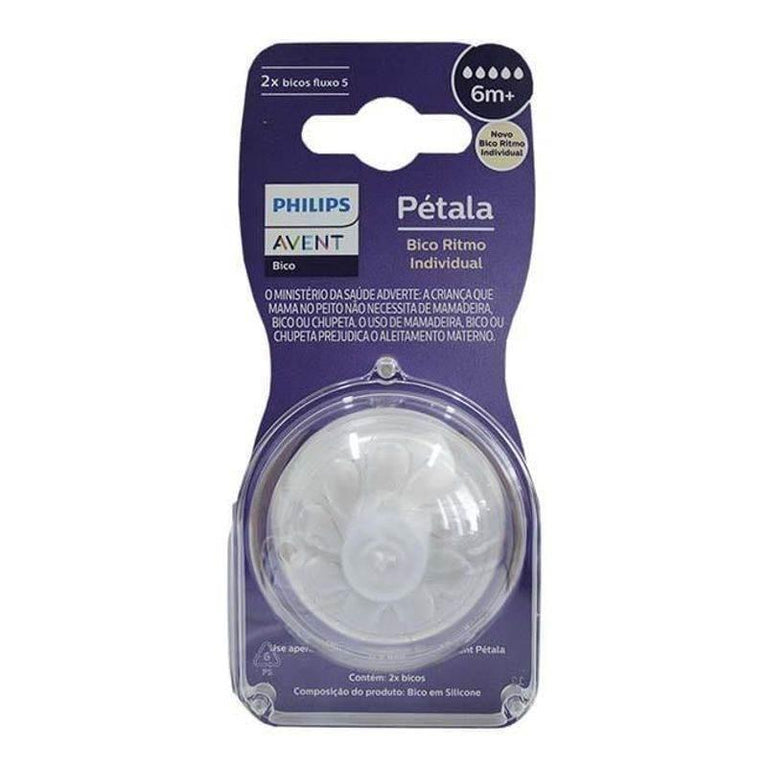 Bico Mamadeira Avent Petala 3.0 C/2 T5 - 6M+ - Drogaria Poupa Centro
