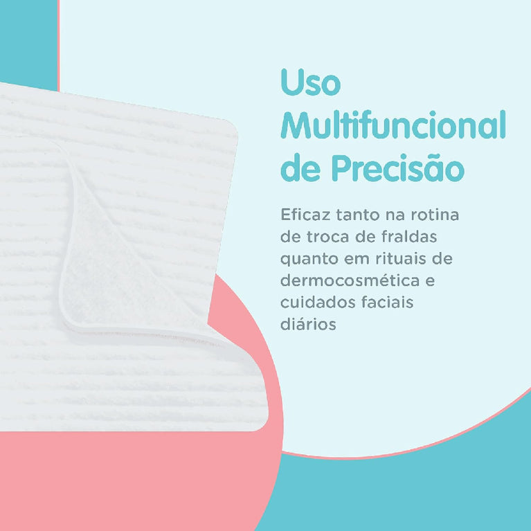 Algodão Quadrado QuadryBaby Lolly Bebê e Skincare 50 Un.