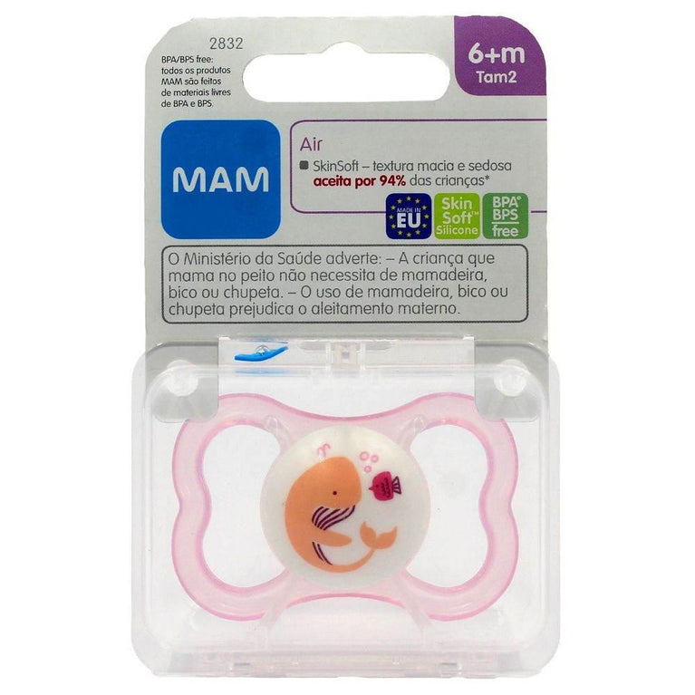 Chupeta Mam Air 6+ Rosa Air - Drogaria Poupa Centro