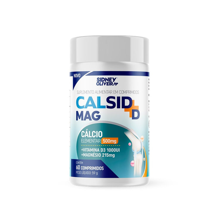 Suplemento Calsid-D Mag Cálcio, Vitamina D3 e Magnésio 60 Comprimidos