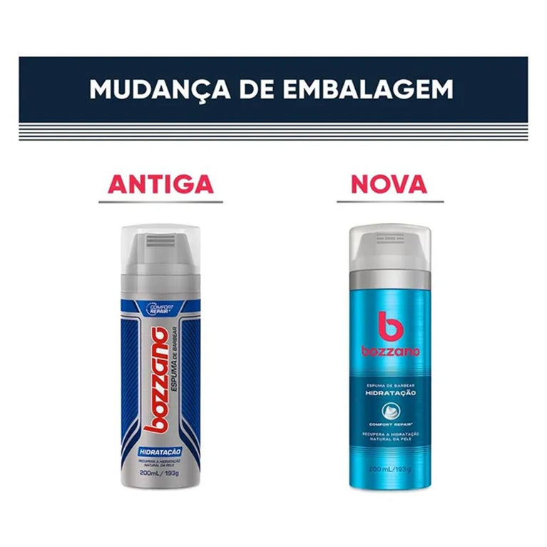 Espuma de Barbear Bozzano Hidratação com 200ml