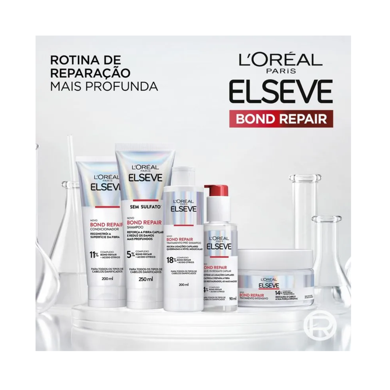Kit Shampoo (250ml) + Condicionador (200ml) Elseve Bond Repair