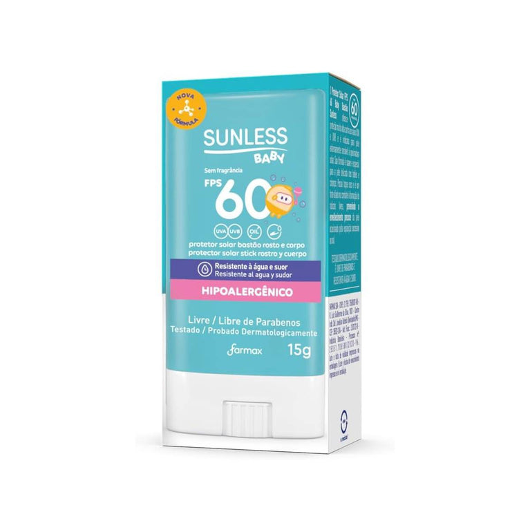 Sunless Protetor Solar Baby Bastão FPS60 15G | FPS 60
