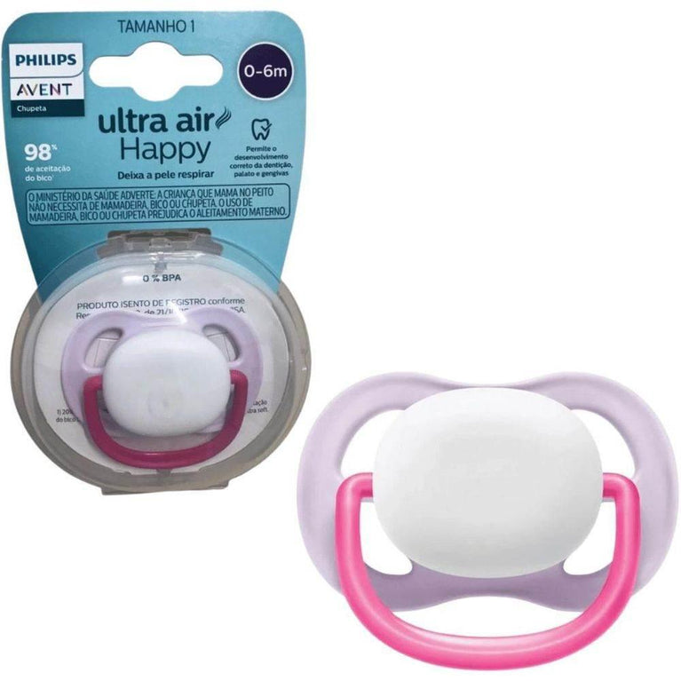 Chupeta Avent Ultra Air 0-6 Meses Rosa - Drogaria Poupa Centro