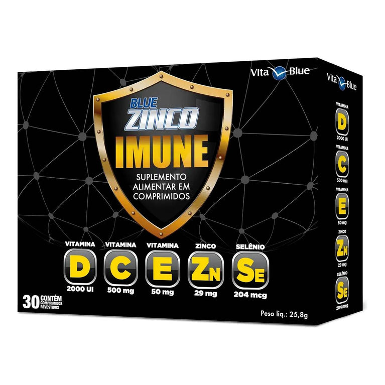 Blue Zinco Imune 30 Cp ( Vitaminas D,c,e,zinco,selênio )