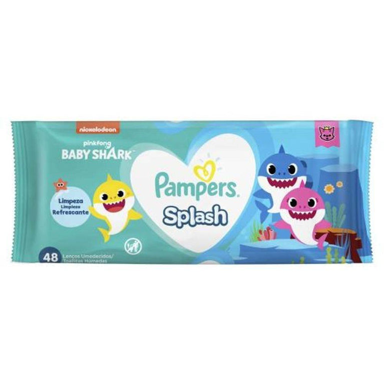 Toalha Umedecida Infantil Pampers Splash C/48 - Drogaria Poupa Centro