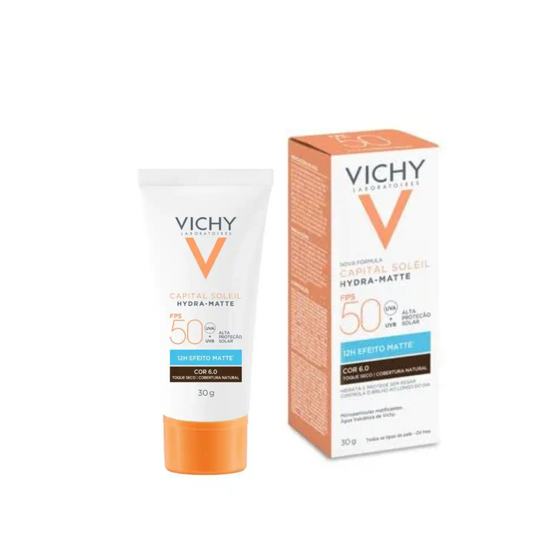 Vichy Capital Soleil Hydra‑Matte FPS 50 Cor 6.0 30 g