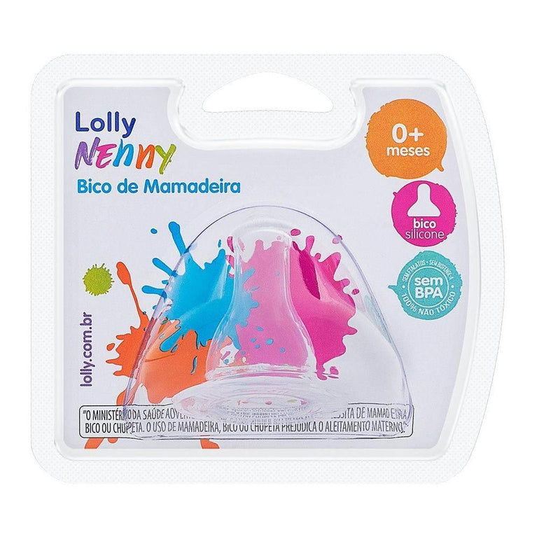 Bico Mamadeira Silicone Redonda Lolly Nenny - Drogaria Poupa Centro