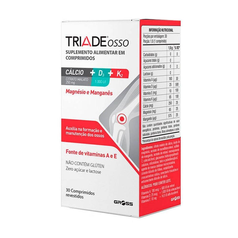 Triade Mais Osso - 30 Comprimidos Revestidos - Drogaria Poupa Centro