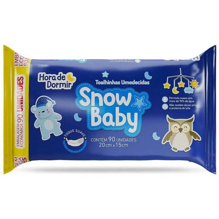 Toalha Umedecido Snow Baby Hora de Dormir 90 unidades - Drogaria Poupa Centro