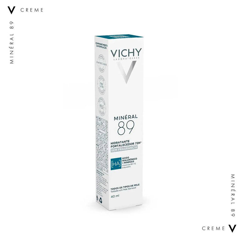 Creme Hidratante Facial Vichy Mineral 89 Fortalecedor e Reparador Booster Hidratante com Água Termal de Vichy 40ml