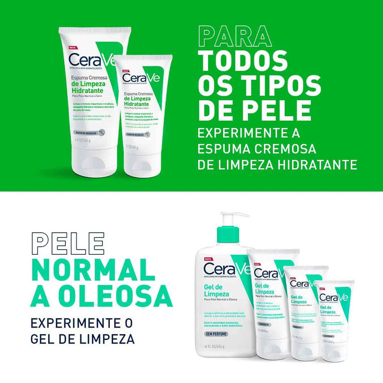 Espuma Cremosa de Limpeza Hidratante Cerave Sem Perfume 140g