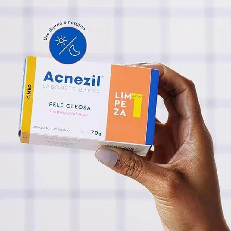 Acnezil Sabonete Barra Pele Oleosa 70G - Drogaria Poupa Centro