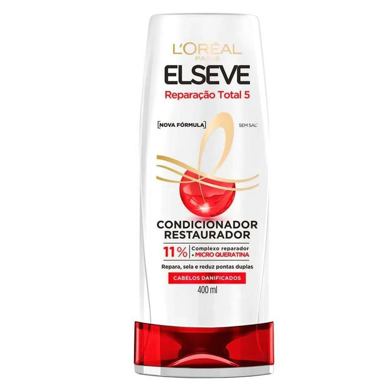 Condicionador Elseve 400ml Reparação Total 5 - Drogaria Poupa Centro