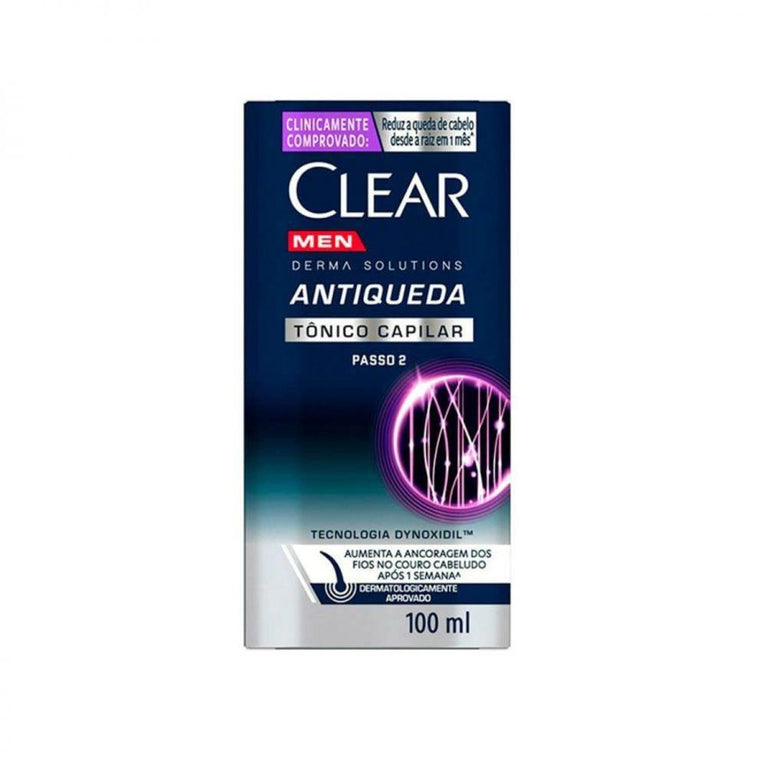 Tonico Capilar Clear Men Antiqueda Derma Solutions 100ML - Drogaria Poupa Centro