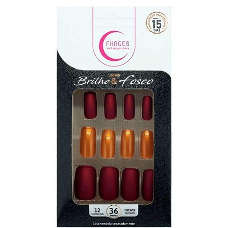 Unhas Fhaces Brilho/Fosco Dourado C/36 - Drogaria Poupa Centro