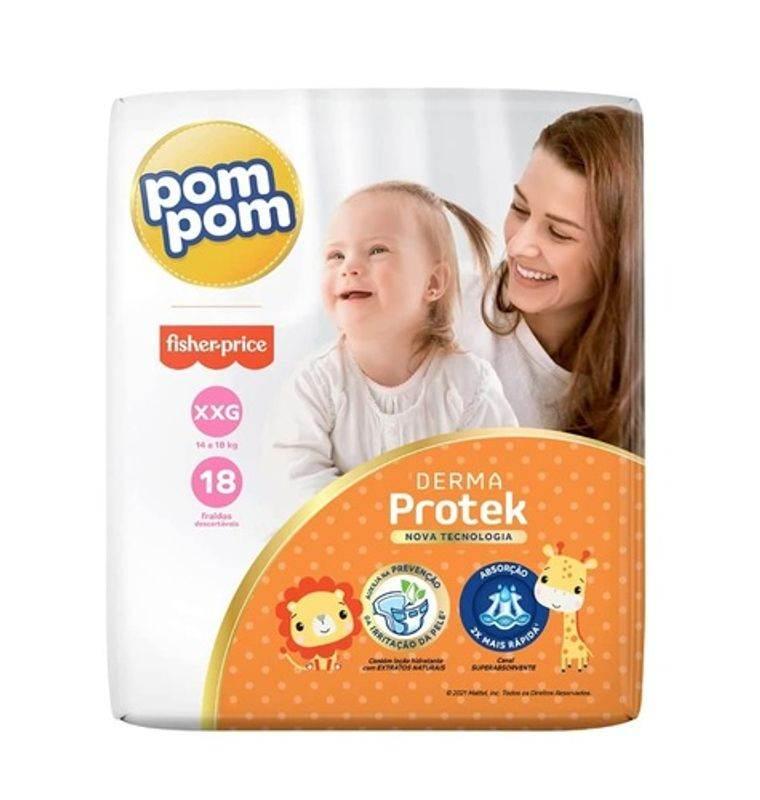 Fraldas Pom Pom Protek Jumbo XXG Com 18 Unidades - Drogaria Poupa Centro