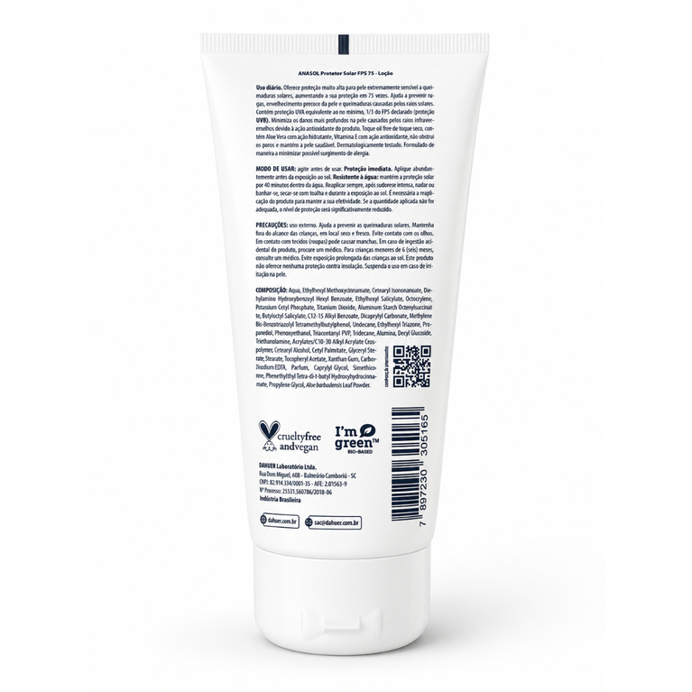 Protetor Solar FPS 75 Toque Seco Anasol 120g