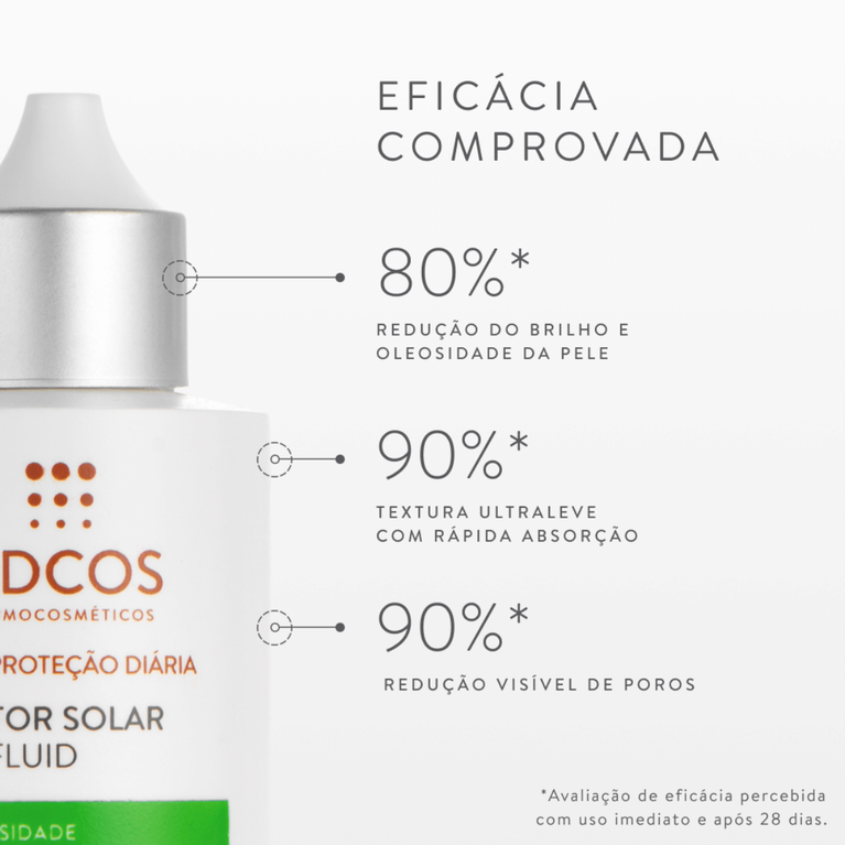 Protetor Solar Facial Adcos Aqua Fluid FPS 50 Tonalizante 40ml VALIDADE 09/2026