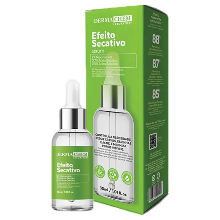 Sérum Efeito Secativo Dermachem 30ml - Controle de Acne e Oleosidade VALIDADE 07/2026