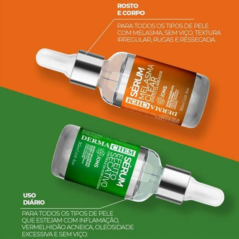 Sérum Efeito Secativo Dermachem 30ml - Controle de Acne e Oleosidade VALIDADE 07/2026
