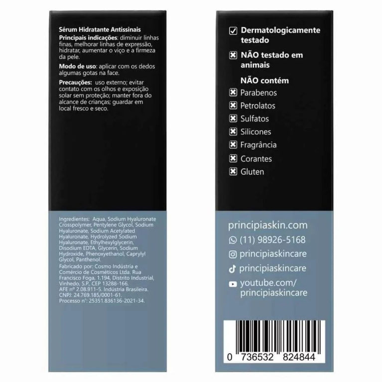 Serum 2% Acidos Hialuronico + Vitamina B5 Principia Skincare AH-2