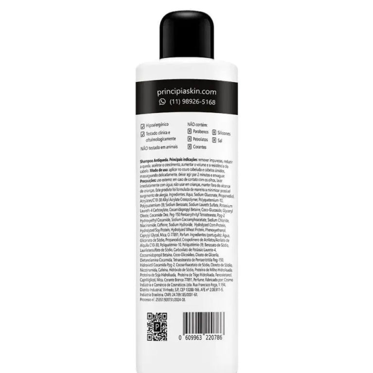 Shampoo Antiqueda Principia com 2% Niacinamida e 1% Cafeína
