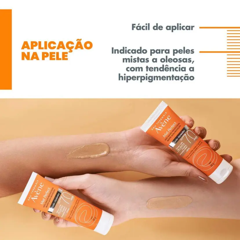 Protetor Solar Avène Mat Perfect FPS 70 Fluido Clareador 40g