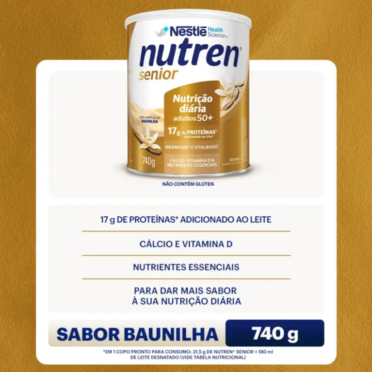 Nutren Senior Baunilha 740g Nestlé