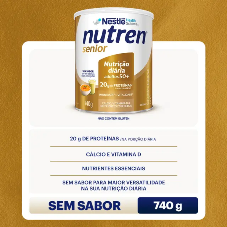 Nutren Senior Sem Sabor 740g Nestlé