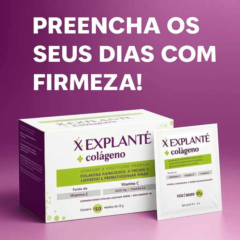 Explanté Colágeno 30 Sachês Sabor Frutas Vermelhas