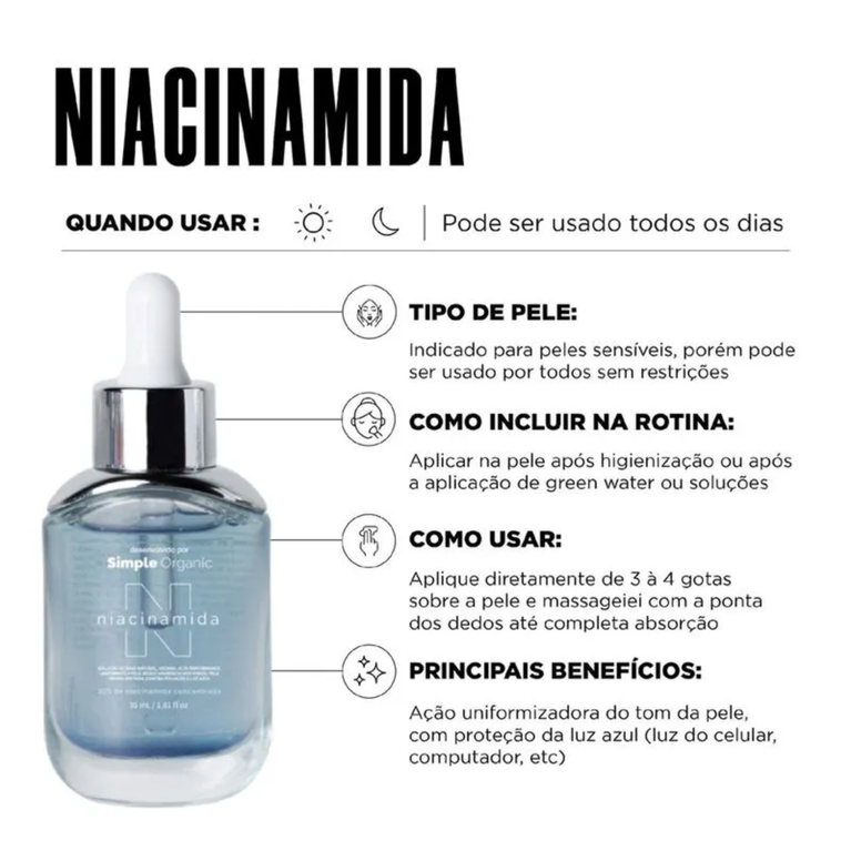 Sérum Simple Organic Solução Niacinamida 30ml