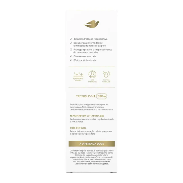 Tratamento Facial 3 em 1 Dove Regenerative FPS 30 50ml