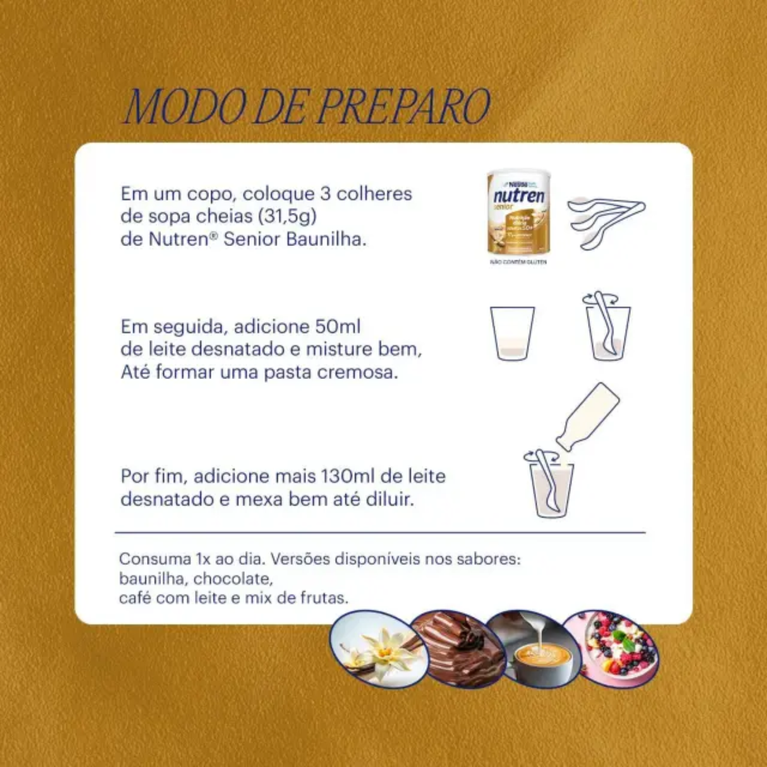Nutren Senior Baunilha 740g Nestlé
