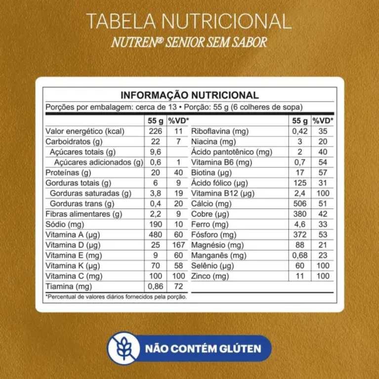 Nutren Senior Sem Sabor 740g Nestlé