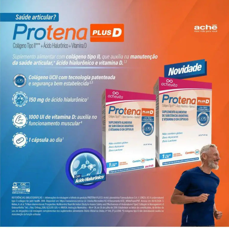 Suplemento Alimentar Protena Hialu 60 cápsulas Aché