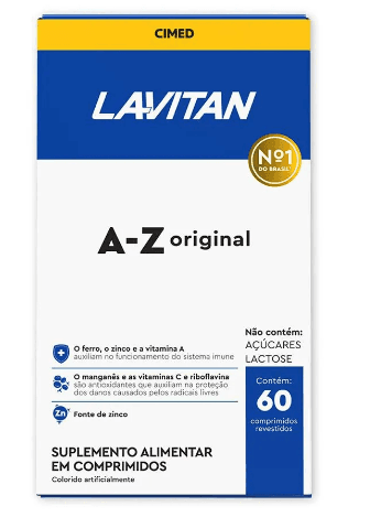Lavitan Vitamina A-Z Com 60 Comprimidos - Drogaria Poupa Centro
