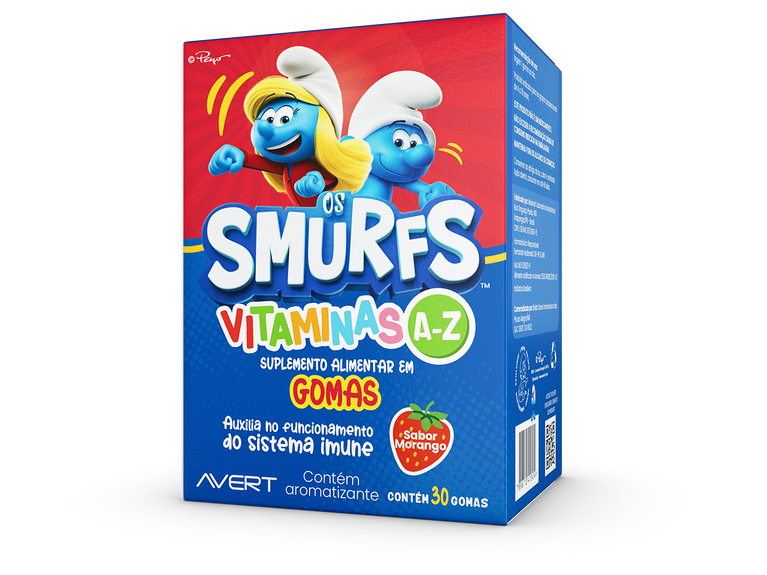 Suplemento Vitamínico Infantil Os Smurfs A-Z 30 Gomas