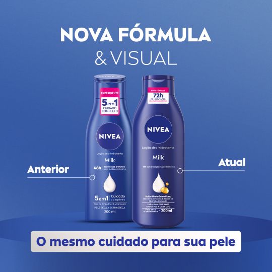 Hidratante Nivea Milk para Pele Extra Seca 200ml