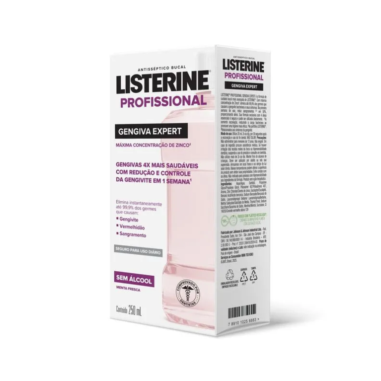 Antisséptico Bucal Listerine Profissional Genviva Exp 250ml VALIDADE 10/2026