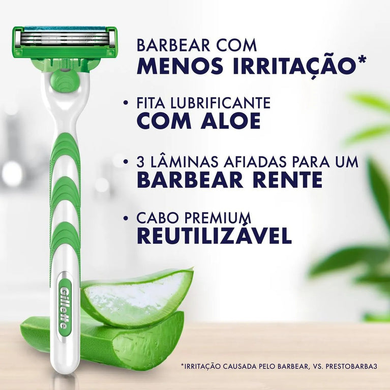 Carga para Aparelho de Barbear Gillette Mach3 Sensitive com 2 unidades