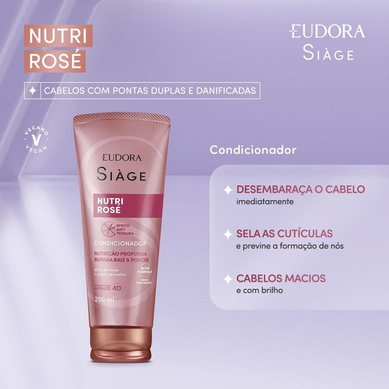 Eudora Siage Condicionador Nutri Rose 200Ml