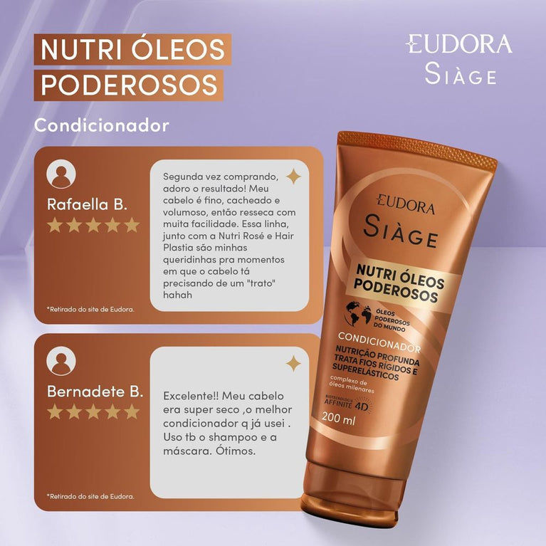 Eudora Siage Condicionador Nutri Oleos Poderosos 200Ml