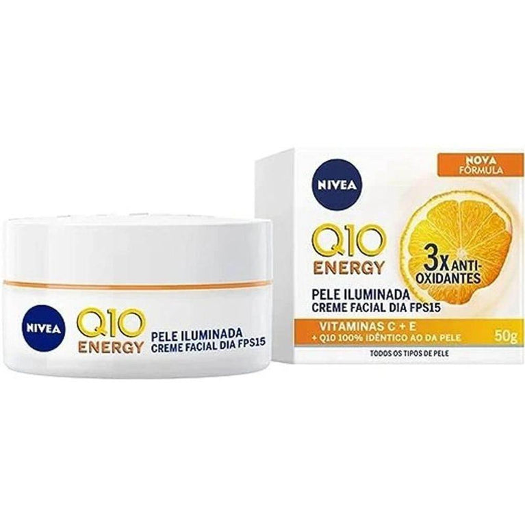 Creme Facial Antissinais Dia Nivea Q10 FPS 15 50g - Drogaria Poupa Centro