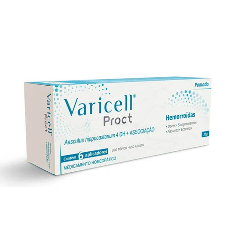 Varicell Proct Pomada - 1 Bisnaga com 25G + 6 Aplicadores - Drogaria Poupa Centro