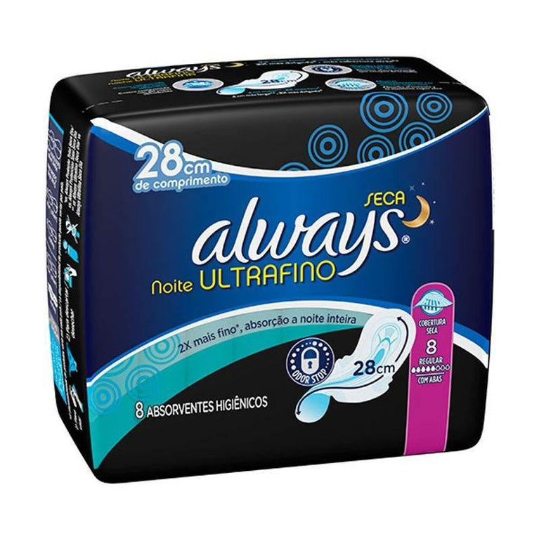 Absorvente Always Noites Tranquilas Seca com Abas 32 Unidades - Drogaria Poupa Centro