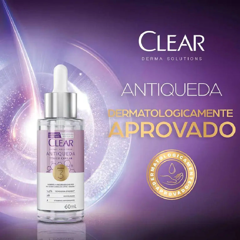 Tônico Capilar Antiqueda Clear Woman Derma Solutions 60ml