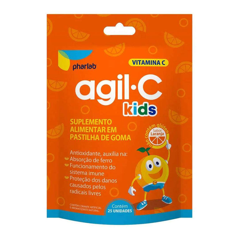 Agil-C Kids 30mg Laranja 25 Pastilhas de Goma