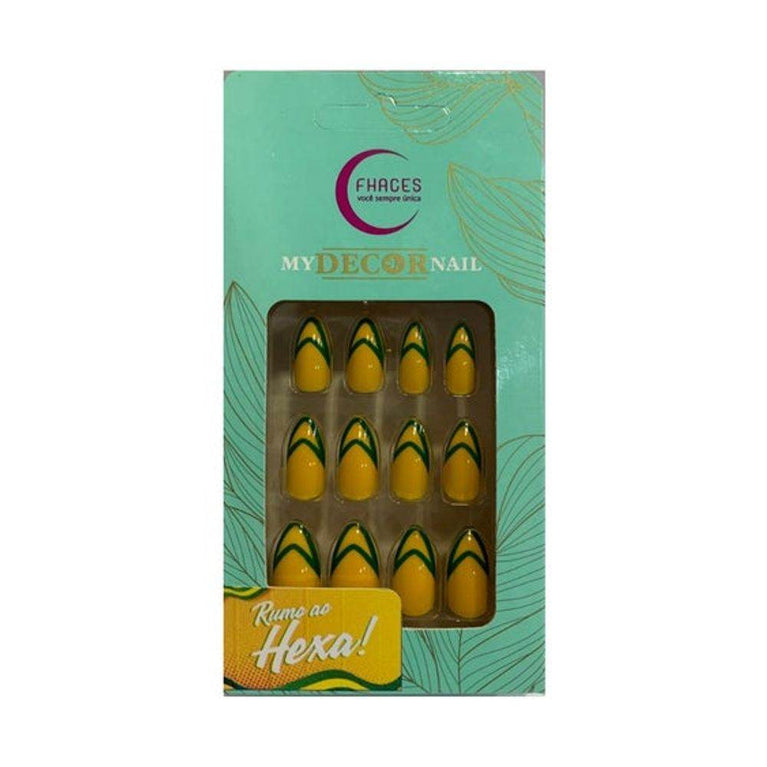 Unhas Fhaces Hexa Stiletto Duplo - 28 Unidades - Drogaria Poupa Centro