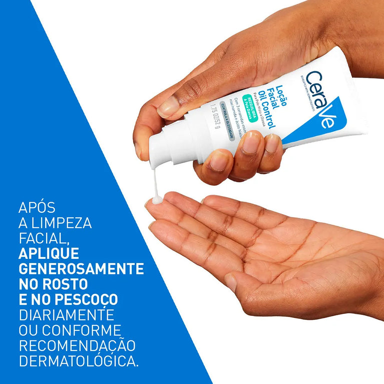 Loção Hidratante Facial CeraVe Oil Control Hidratação Sem Oleosidade com Ácido Hialurônico 52g